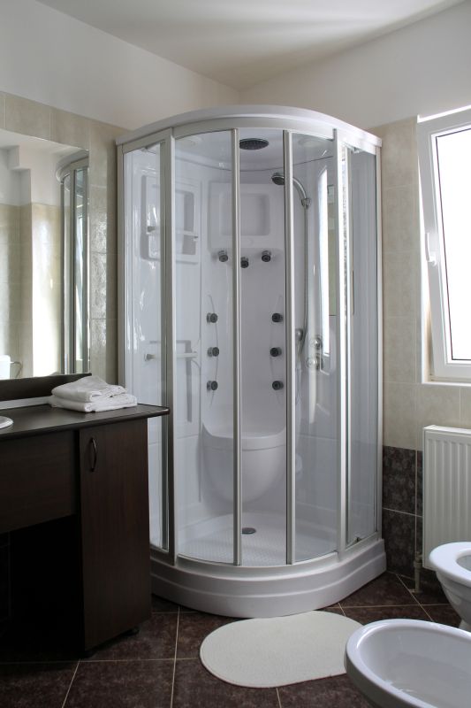 Modern Shower with Glass Doors